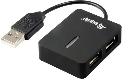 Equip USB-Hub mit 2 USB 2.0 Ports in Schwarz - Bild 1
