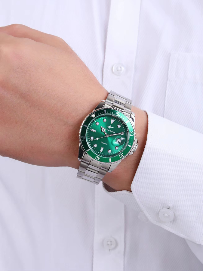 RICECGO Armbanduhr Edelstahl, Quarz, Schwarz, Herren - Bild 4