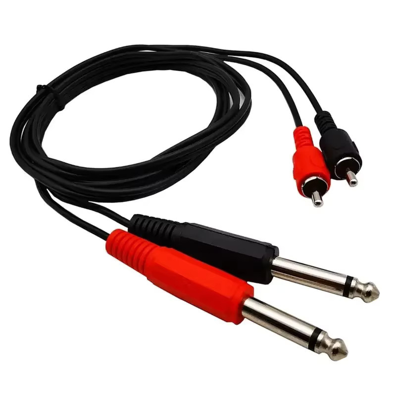 BSN RCA-Audiokabel Dual 6,35 mm Mono auf Dual RCA Lotus Stecker, Länge: 1,5 m - Bild 4