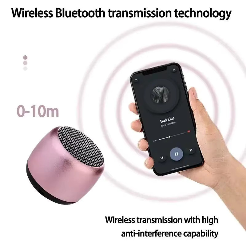Mrgabwte M1 Tragbarer Bluetooth-Lautsprecher in Rot mit Stereo-Surround-Sound und Mini-USB-Anschluss - Bild 4