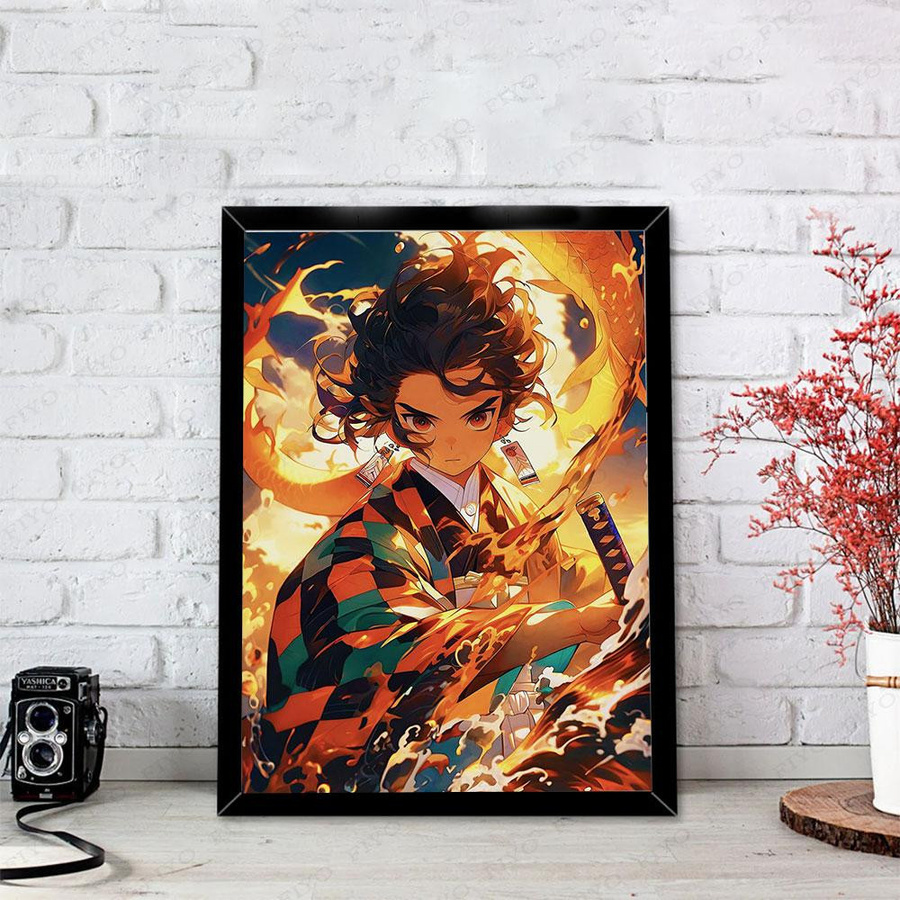 Diamantmalerei Set FIYO Anime Dämonentöter Kamado Nezuko Mosaikmalerei mit Round Drill B: 40 cm, H: 50 cm - Bild 2