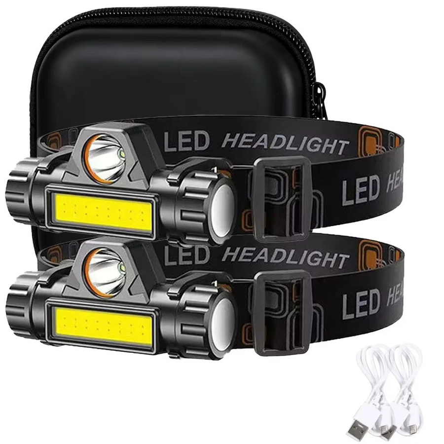 KDULIT Ultrahelle XPE COB LED-Stirnlampe in Schwarz mit Magnet und USB-Wiederaufladung für Outdoor, Camping und Arbeit - Bild 5