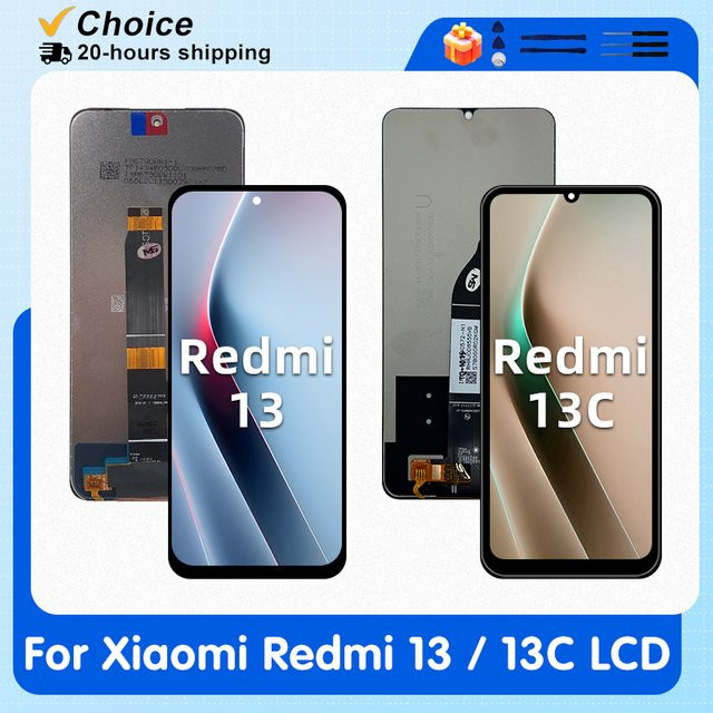 Xiaomi Redmi 13 13C 4G 5G LCD Touchscreen Digitizer Baugruppe für Poco C65 in Schwarz - Bild 1
