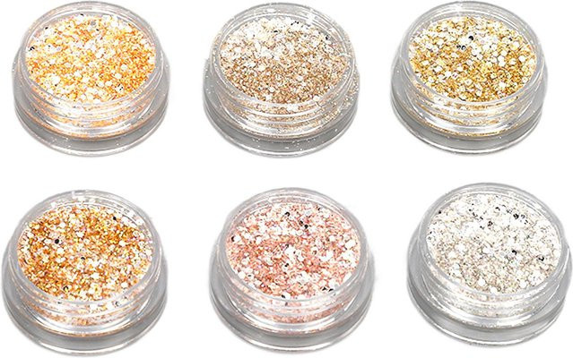 Koogeelife Nagelglitzer-Set, beige, glänzend - Bild 1