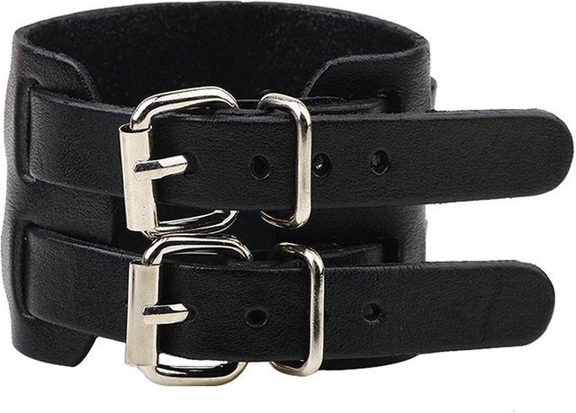 Lederarmband Punk, Schwarz, Unisex - Bild 1