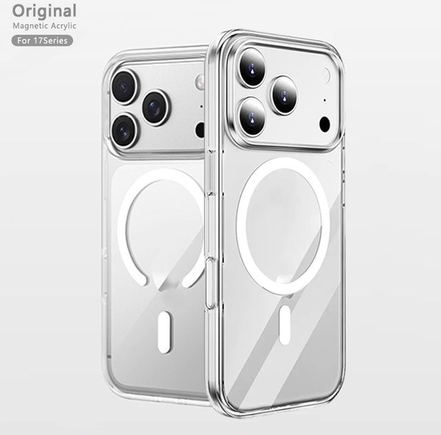 Apple Original MagSafe Acryl Schutzhülle für iPhone 17 Pro Max und iPhone 17 Air in Transparent mit weichen Silikonkanten - Bild 1