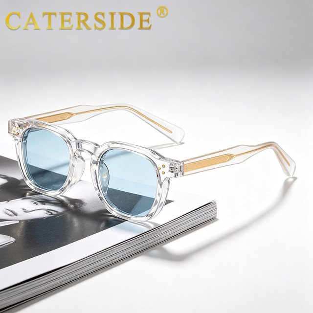 CATERSIDE Sonnenbrille, quadratisch, Vollrand, Kunststoff, transparent, Unisex - Bild 1