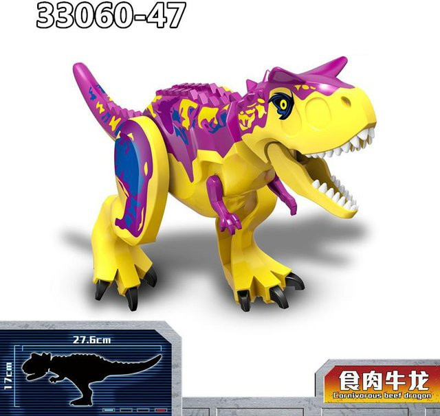 TOY LION Raptor Carnotaurus Dinosaurier, Bausteine, 28cm, ab 2 Jahren - Bild 1