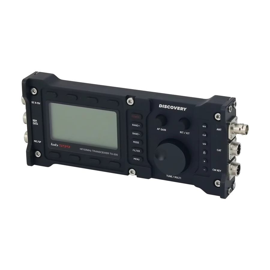 Lab599 TX-500 Tragbarer HF-Transceiver in Schwarz, 10 W, 50 MHz, All-Mode für SSB, CW, DIG, AM, FM - Bild 2