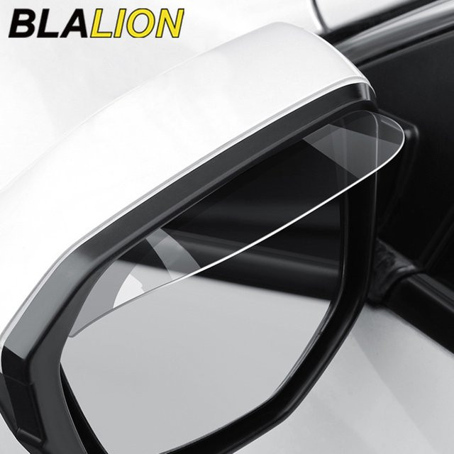 BLALION 2er-Set Universal Auto Rückspiegel Regen-Augenbrauen als Regenschutz und Sonnenblende in Transparent oder Multicolor - Bild 1