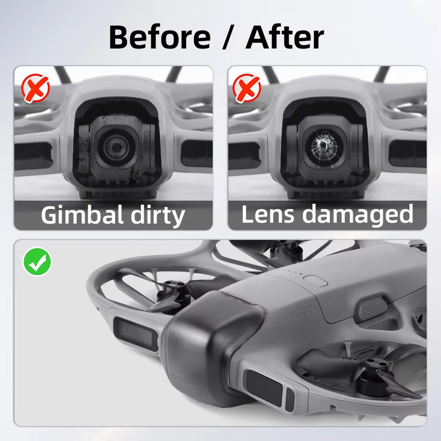 DJI NEO 2 Pan-Tilt-Gimbal-Schutzabdeckung in Schwarz, staubdichte und kollisionssichere Schutzhülle als Objektivdeckel für deine Handheld-Drohne - Bild 5