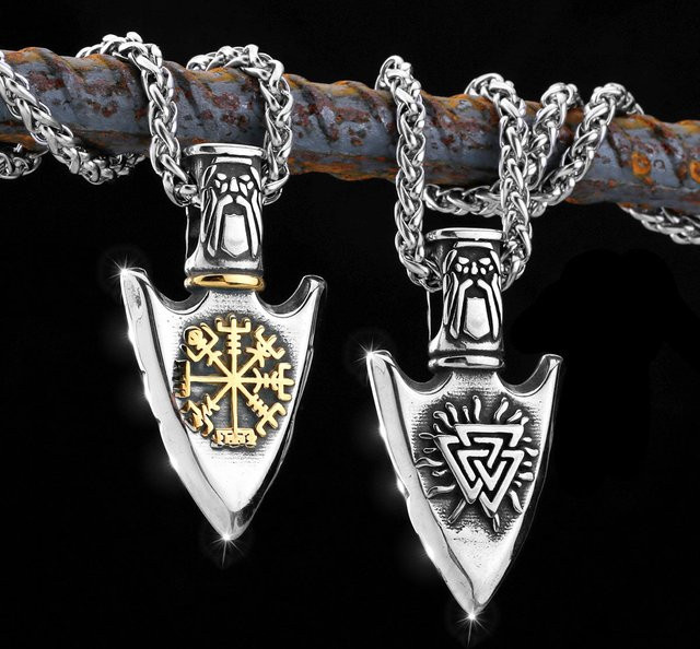 Halskette Nordic Compass Spear, Edelstahl, Herren - Bild 1
