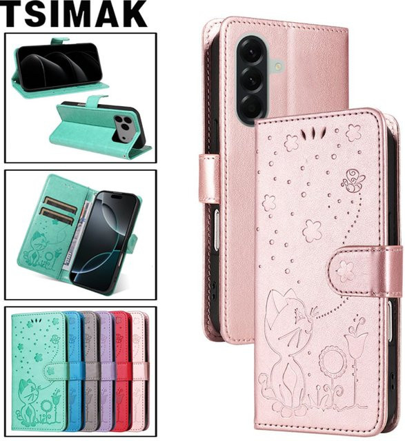 Leder-Handyhülle Flip Wallet Cover für Samsung Galaxy A-Serie in Blau - Bild 1