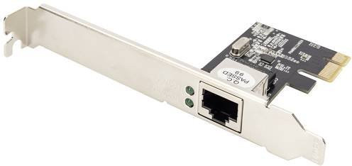 Digitus DN-10130-1 Netzwerkkarte PCIe mit 1 GBit/s RJ45 LAN-Adapter in Silber - Bild 1