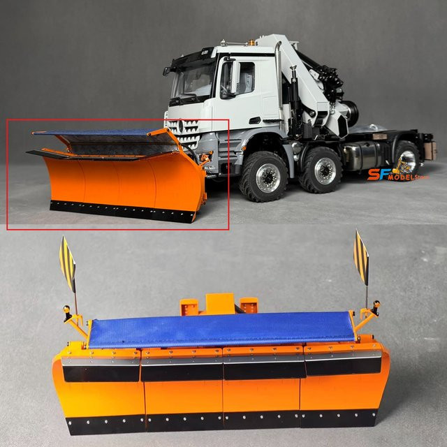 SMODELF Metall-Hydraulik-Schneepflug, 1:14 Maßstab, Zubehör - Bild 1