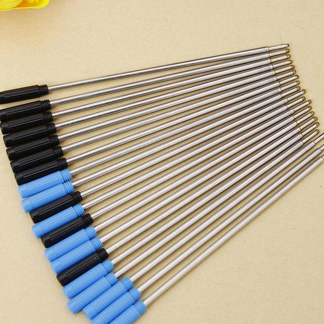 Ersatz-Kugelschreiberminen aus Metall in Blau und Schwarz für dein Büromaterial - Bild 1