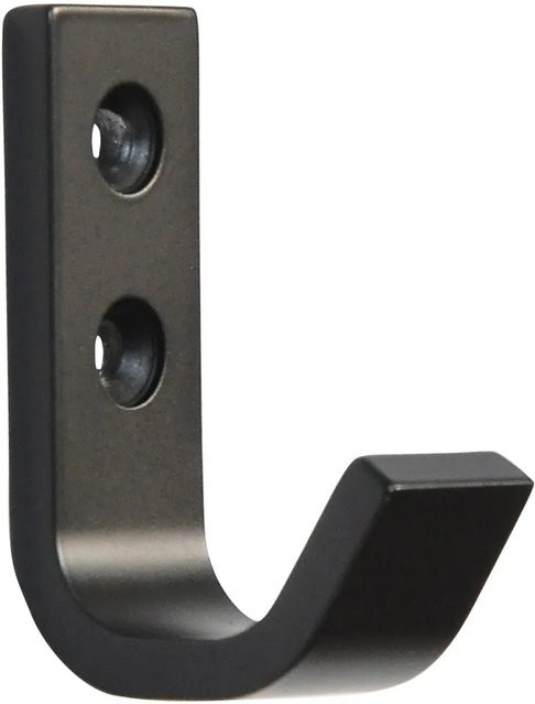 Siro Haken aus Metall in Schwarz Matt mit Lochabstand 16 mm, B/T/H: 38,0 x 55,0 x 19,0 cm - Bild 1