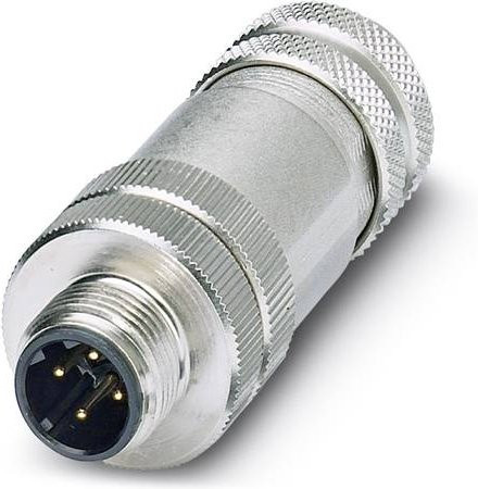 Phoenix Contact 1521258 Sensor-Aktor-Datensteckverbinder M12 Stecker gerade, 4-polig, silber - Bild 1