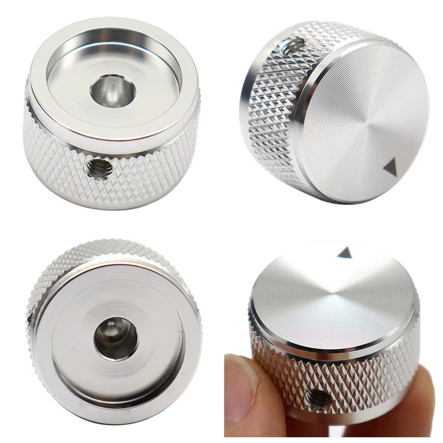 Haody Aluminium-Metallknöpfe für Gitarre und Bass in Rot, 6 mm Topfknöpfe mit Anzeige und Stellschraube für Audioausrüstung - Bild 3
