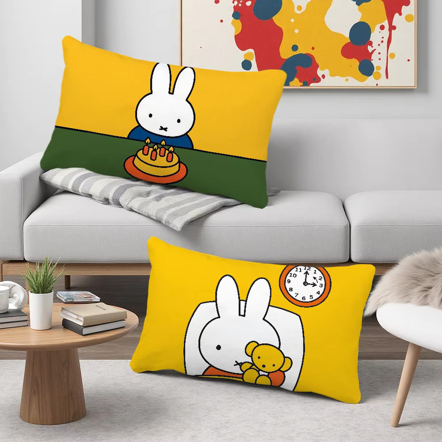 Miffy Kissenbezug im Kawaii Cartoon Design, rechteckig, B/H: 30 x 30 cm - Bild 2