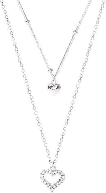 Halskette 925 Silber, Perle, Zirkonia, Damen, 40 cm - Bild 1