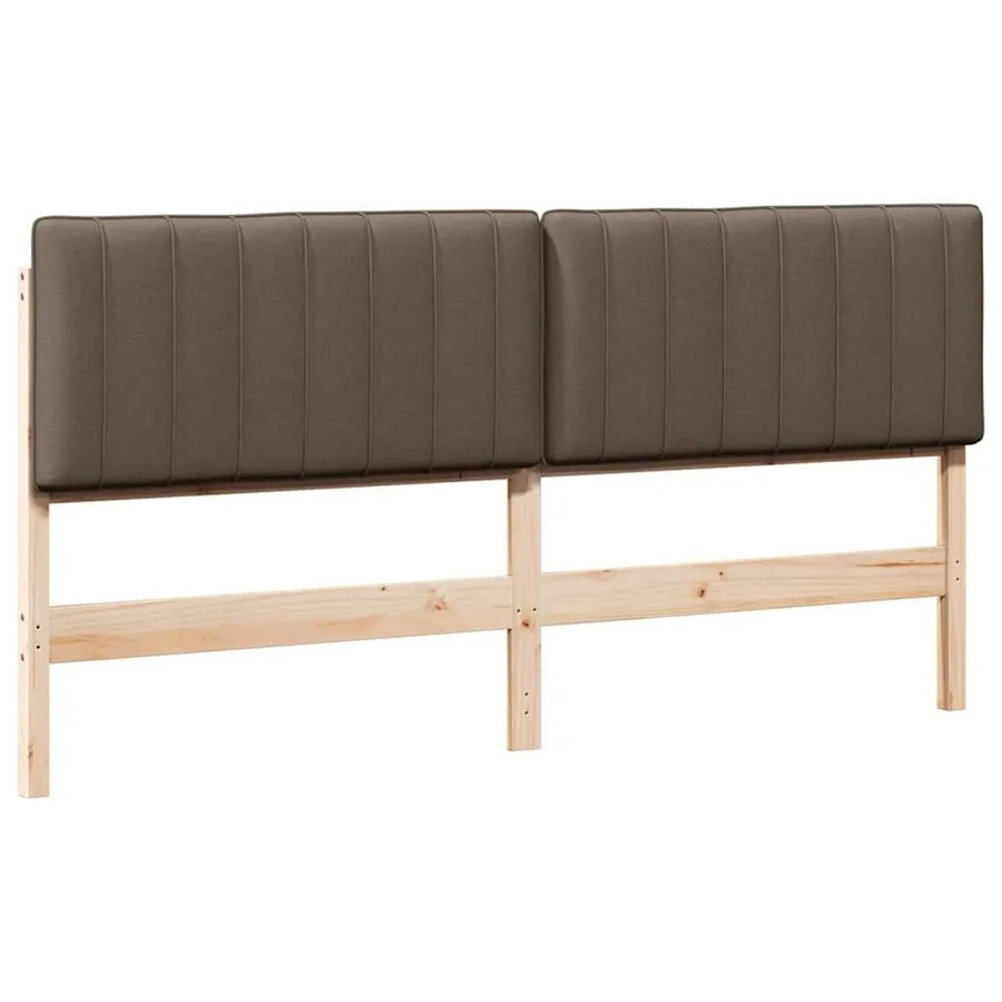 vidaXL Gepolstertes Kopfteil aus Stoff in Braun und Beige, Breite: 205,5 cm, Höhe: 84,5 cm, Tiefe: 12 cm - Bild 2