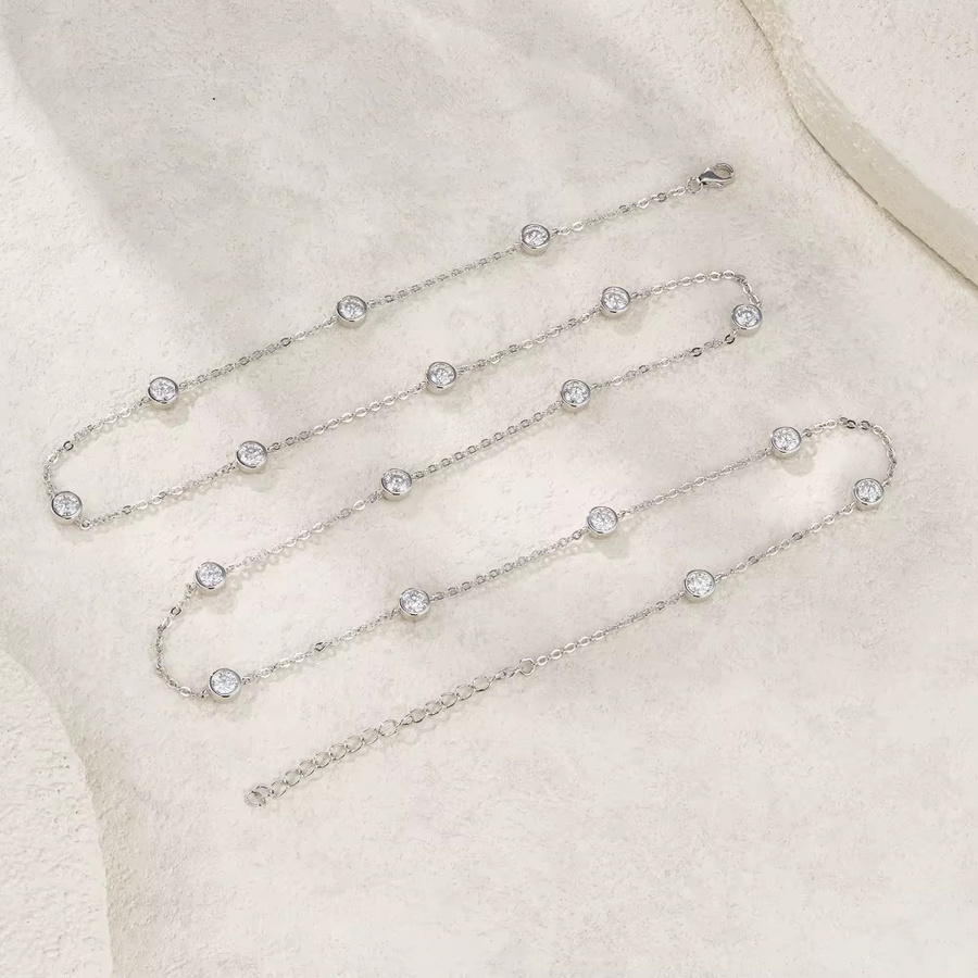 GXTRS Halskette, 925 Silber, Moissanit, Damen - Bild 2