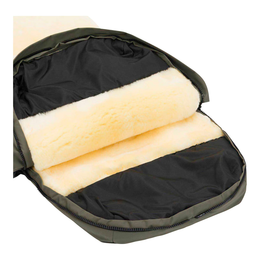 Babycab Winterfußsack Lille aus Lammfell für Kinderwagen und Buggy in Olivgrün - Bild 2