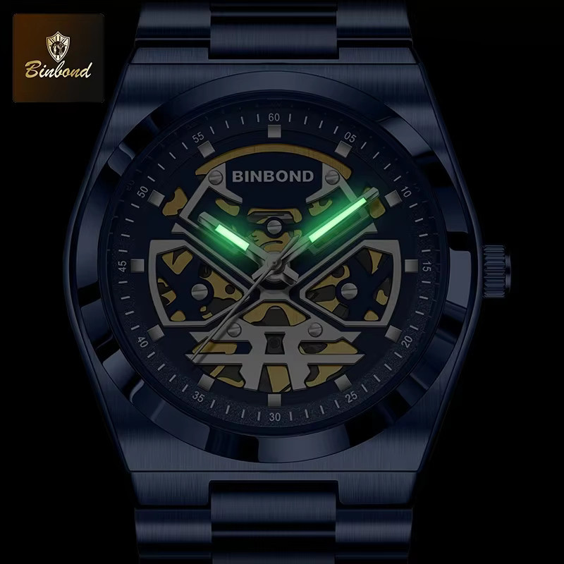 BINBOND Armbanduhr, Quarz, Edelstahl, Silber, Herren - Bild 2