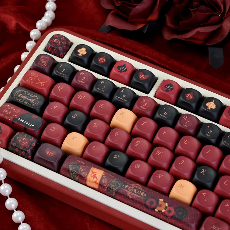 Individuelle Tastatur-Tastenkappen im Queen-Design mit 130 Tasten, MOA-Profil aus PBT-Material für MX-Switches, Mehrfarbig - Bild 4
