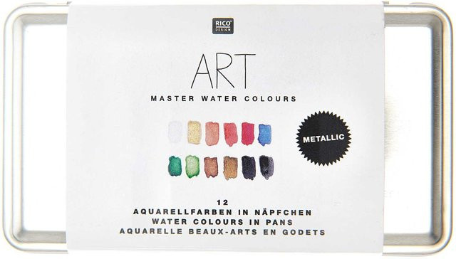 Rico Design ART Master Metallic Aquarellfarben, 12 Farben - Bild 1