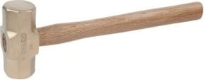 KS Tools BRONZEplus Minenhammer aus Aluminium-Bronze mit Hickorystiel, Gold - Bild 1