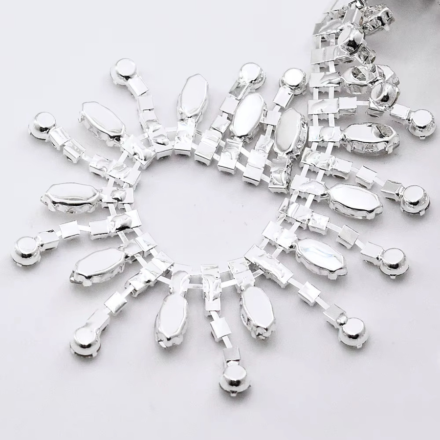 CUIER Halskette, Glas-Strass-Fransenkette, Kristall-Quasten, 45cm/90cm - Bild 3