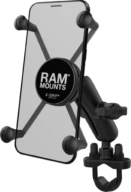 RAM Mounts Universal-Telefonhalter für Motorradlenker mit U-Bolt in Schwarz - Bild 1