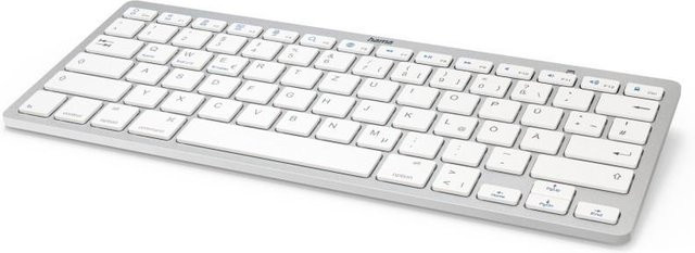 Bluetooth Tastatur KEY4ALL X510 in Silber/Weiß mit QWERTZ Layout - Bild 1