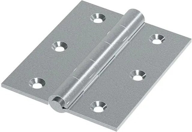 FeNau Stahlscharnier verzinkt in Silber mit herausnehmbarem Zapfen, B/H: 90 x 75 mm - Bild 1
