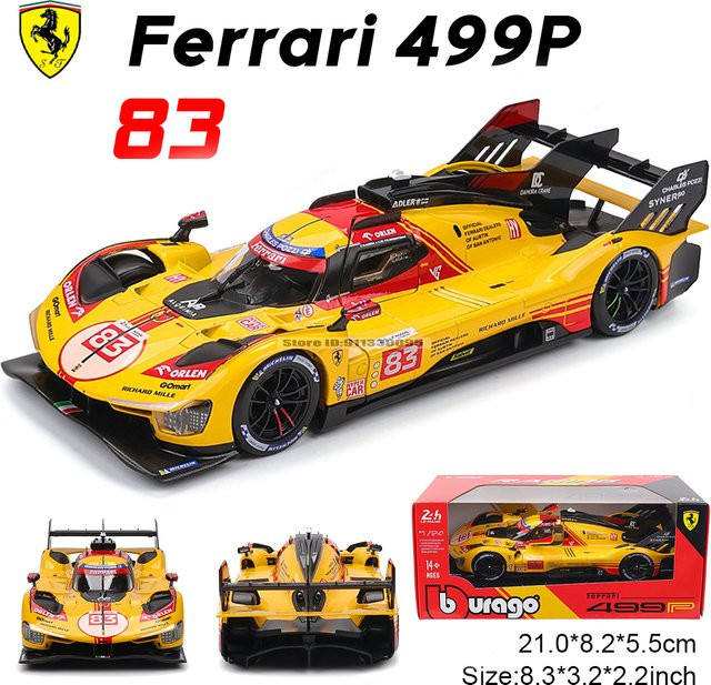 Bburago Ferrari 499P LMH, Modellauto, 1:24, Metall, ab 14 Jahren - Bild 1
