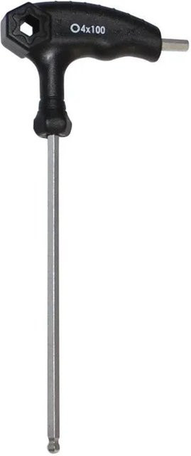Force Innensechskant Schlüssel mit T-Griff und Kugelkopf aus Chrome Vanadium, 4mm, Schwarz - Bild 1