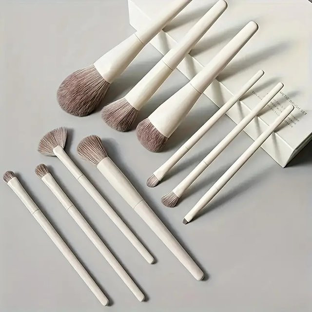 RUNTOIN Make-up-Pinsel-Set, 10-teilig, für Augen und Gesicht - Bild 1
