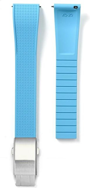 Gurtfreak Uhrenarmband Fluorkautschuk, Tropic, Weiß, Unisex, 18mm - Bild 1