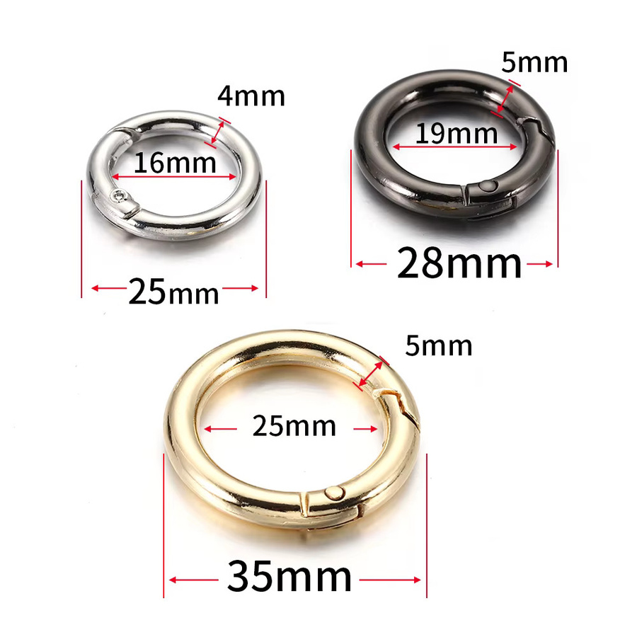 Ailimi Karabiner Haken, Gold Farbe, 5 Stück - Bild 1