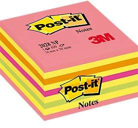 Post-it Haftnotiz-Würfel in Pink und Multicolour, B/T/H: 7,6 x 7,6 x 7,6 cm - Bild 1