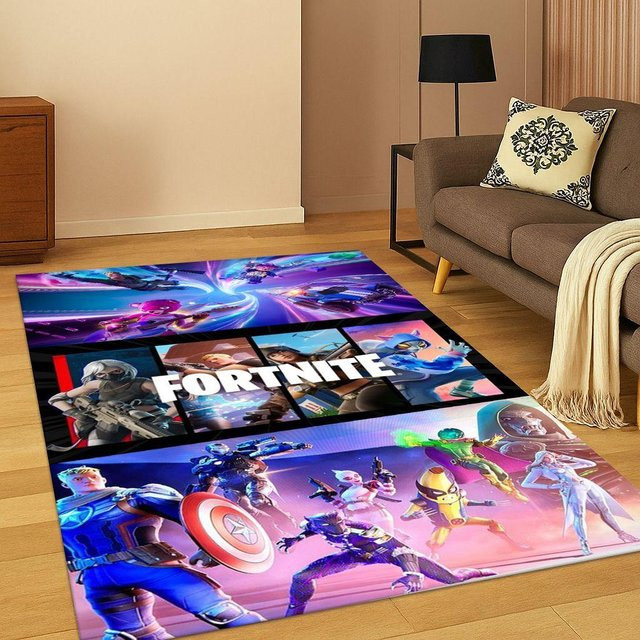 Rutschfester 3D-Fortnite-Spielteppich mit Cartoon-Motiv von WEN-july, bunt, B/T: 120 x 80 cm - Bild 1