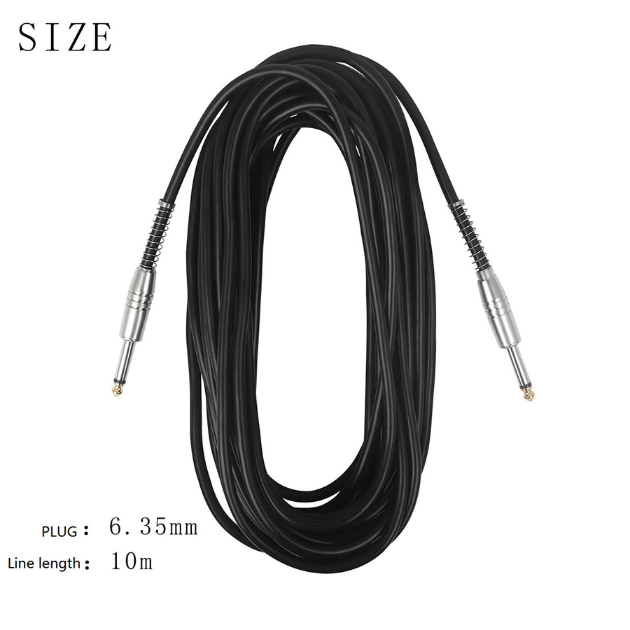 SLADE E-Gitarren-Effektpedal-Verbindungskabel in Schwarz mit abgeschirmter Leitung und 6,35-mm-Metallstecker - Bild 2
