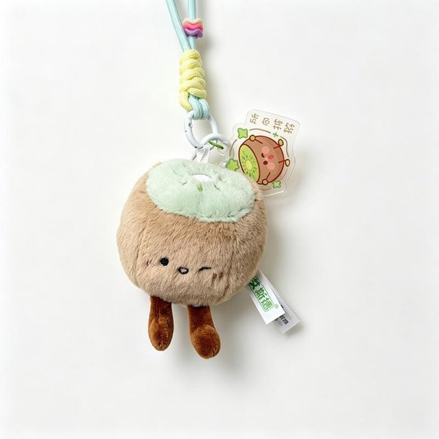 Yiran toy Schlüsselanhänger Plüsch, Birne Banane Kaki Pfirsich, 10cm, Unisex - Bild 1
