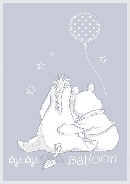 Komar Wandbild Winnie Pooh Balloon Paper Poster Multicolor B: 40 cm, H: 50 cm - Bild 1