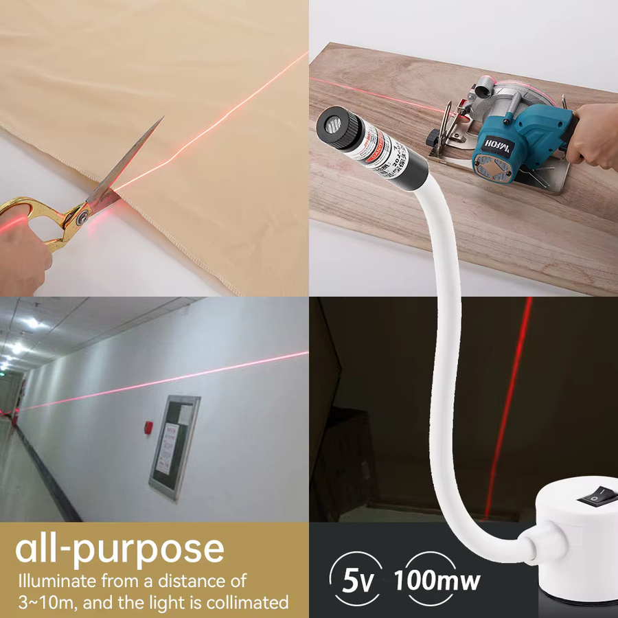 NexaJet DTF Zubehör USB Laserpointer mit Kreuzmagnet zur Positionierung für DTG Heißpressen und Infrarot-Laserlampen in Weiß - Bild 6