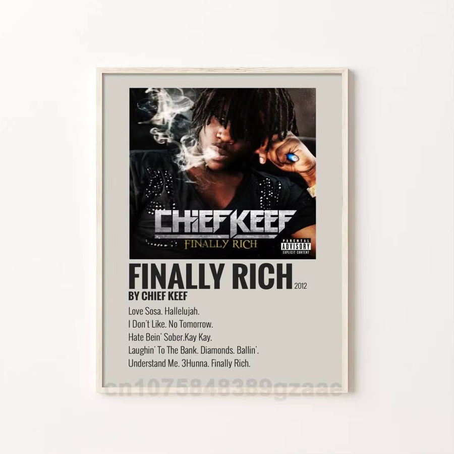 Wasserfester Chief Keef Musik Poster Aufkleber für Wohnzimmer und Schlafzimmer, Mehrfarbig, 15 x 15 cm - Bild 6