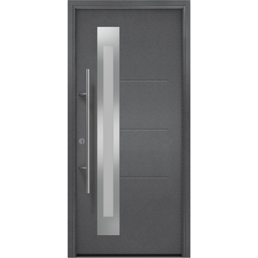 EcoStar Haustür Isopro IP 780S in Anthrazit-Metallic, Anschlag Links, B: 110 cm, H: 210 cm - Bild 2