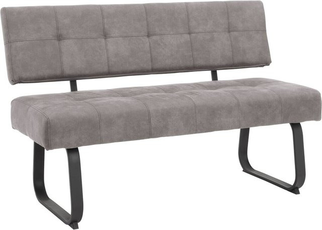 Sitzbank Luise von Hela in Grau und Anthrazit aus Microfaser mit modernem Design, B/H/T: 140 x 90 x 64 cm - Bild 1